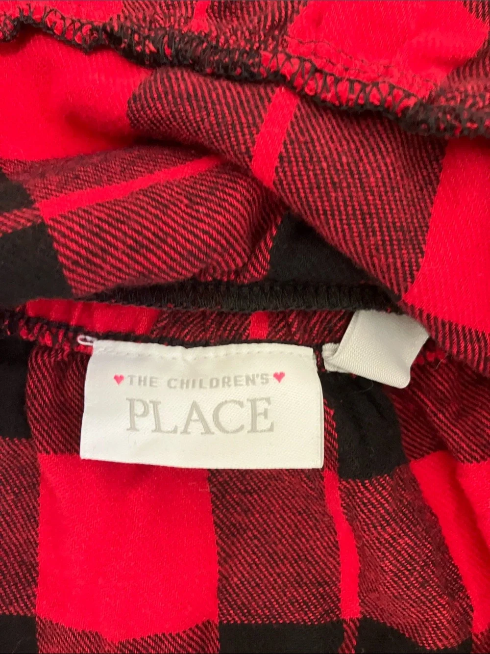 The Children's Place Red and Black Plaid Pinafore Skirt